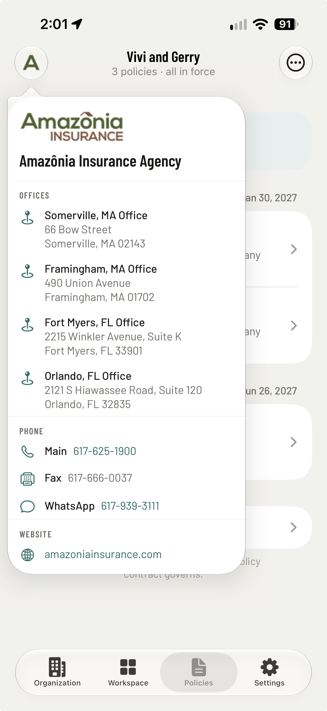 The UnifyOS sign-in screen showing an agency's branding
